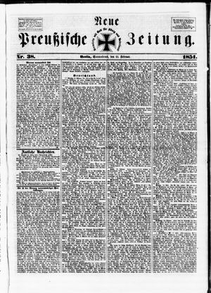 Neue preußische Zeitung vom 15.02.1851
