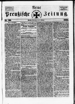 Neue preußische Zeitung vom 16.02.1851