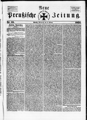 Neue preußische Zeitung vom 19.02.1851