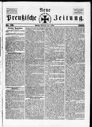 Neue preußische Zeitung vom 05.03.1851