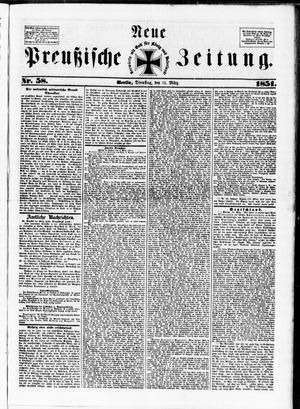 Neue preußische Zeitung vom 11.03.1851