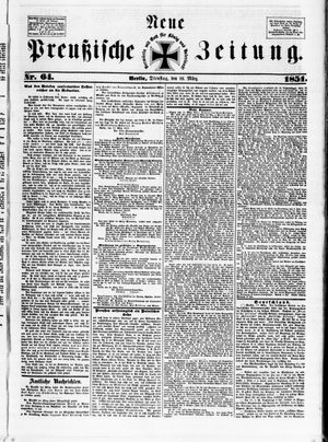 Neue preußische Zeitung on Mar 18, 1851
