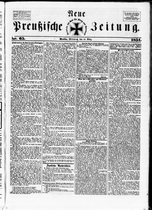 Neue preußische Zeitung vom 19.03.1851