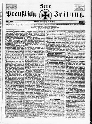 Neue preußische Zeitung vom 20.03.1851