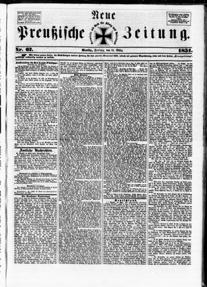 Neue preußische Zeitung vom 21.03.1851