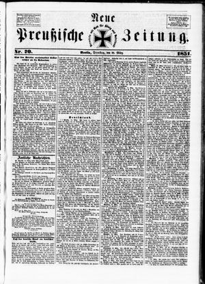 Neue preußische Zeitung vom 25.03.1851