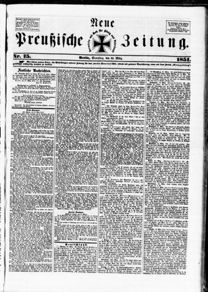 Neue preußische Zeitung vom 30.03.1851