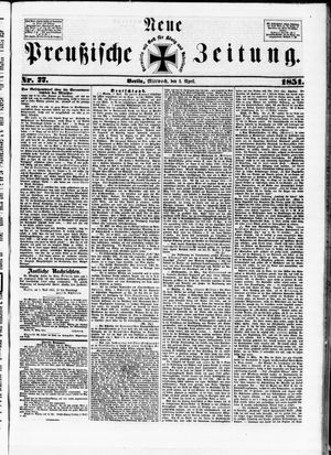 Neue preußische Zeitung vom 02.04.1851