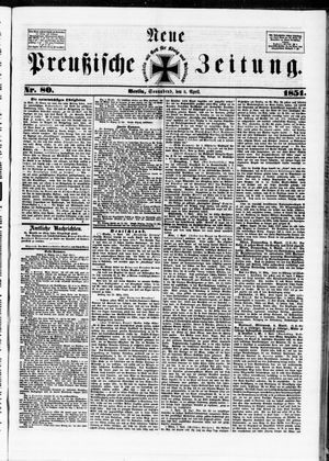 Neue preußische Zeitung vom 05.04.1851