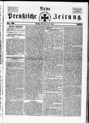 Neue preußische Zeitung vom 09.04.1851