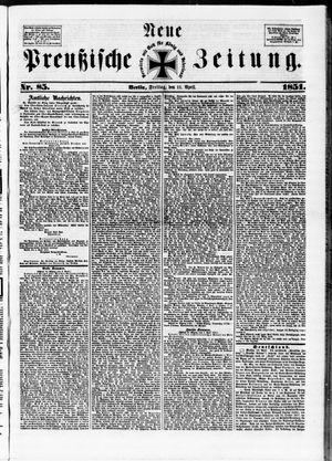 Neue preußische Zeitung vom 11.04.1851