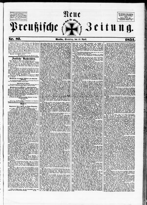 Neue preußische Zeitung vom 13.04.1851