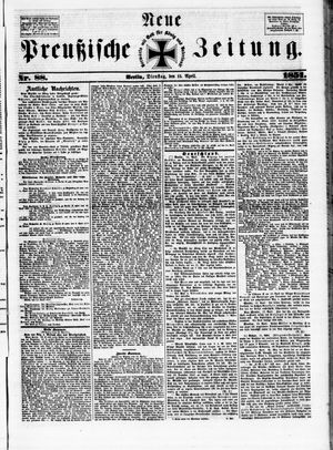 Neue preußische Zeitung vom 15.04.1851