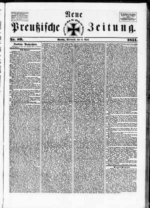 Neue preußische Zeitung vom 16.04.1851