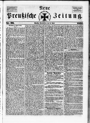 Neue preußische Zeitung vom 26.04.1851