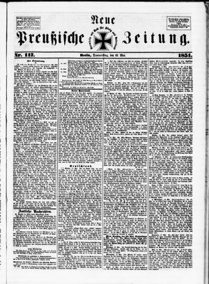 Neue preußische Zeitung vom 22.05.1851