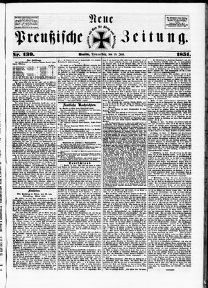 Neue preußische Zeitung vom 19.06.1851