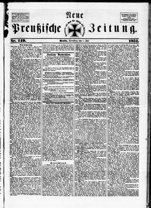 Neue preußische Zeitung vom 01.07.1851