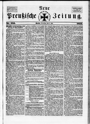 Neue preußische Zeitung vom 08.07.1851