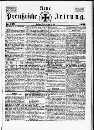 Neue preußische Zeitung vom 16.07.1851