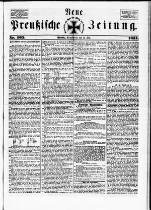 Neue preußische Zeitung vom 19.07.1851