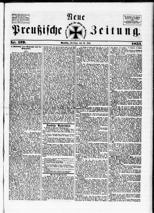 Neue preußische Zeitung vom 25.07.1851