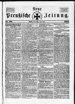 Neue preußische Zeitung vom 26.07.1851