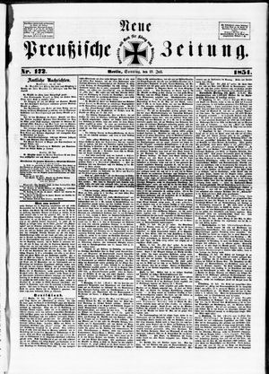 Neue preußische Zeitung vom 27.07.1851