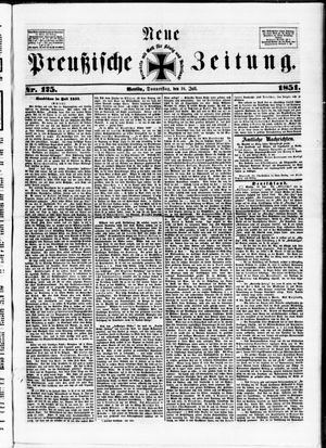 Neue preußische Zeitung vom 31.07.1851