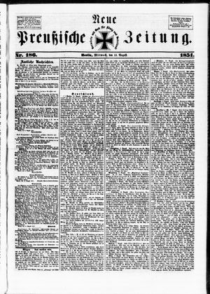Neue preußische Zeitung vom 13.08.1851