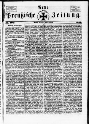 Neue preußische Zeitung vom 17.08.1851