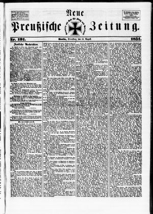Neue preußische Zeitung vom 19.08.1851