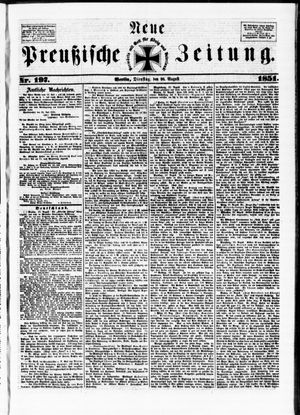 Neue preußische Zeitung vom 26.08.1851