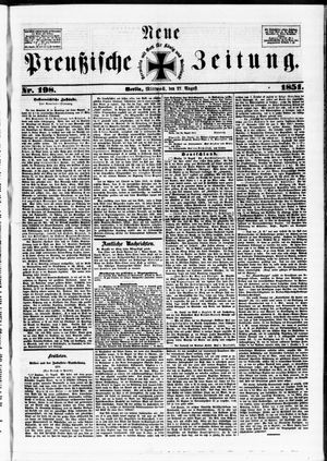 Neue preußische Zeitung vom 27.08.1851