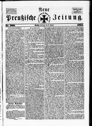 Neue preußische Zeitung vom 29.08.1851