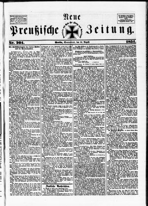 Neue preußische Zeitung vom 30.08.1851