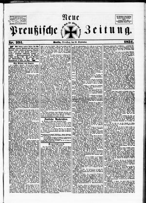 Neue preußische Zeitung vom 23.09.1851