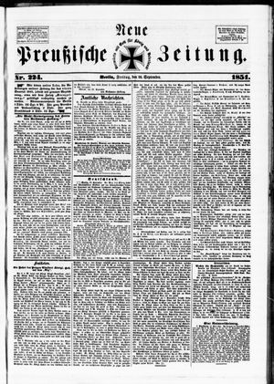 Neue preußische Zeitung vom 26.09.1851