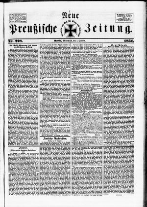 Neue preußische Zeitung vom 01.10.1851