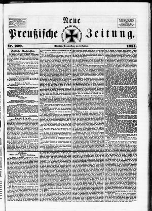 Neue preußische Zeitung vom 02.10.1851