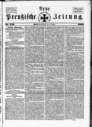 Neue preußische Zeitung vom 18.10.1851
