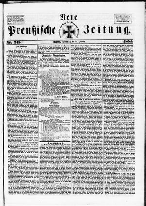 Neue preußische Zeitung vom 21.10.1851