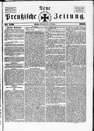 Neue preußische Zeitung vom 22.10.1851