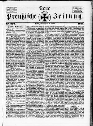 Neue preußische Zeitung vom 26.10.1851