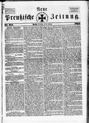 Neue preußische Zeitung vom 28.10.1851