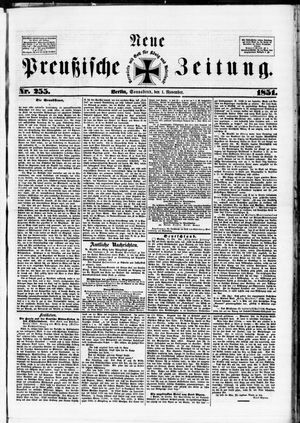 Neue preußische Zeitung vom 01.11.1851