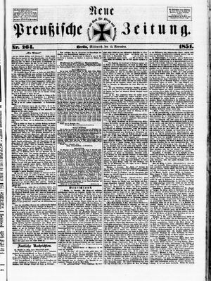 Neue preußische Zeitung vom 12.11.1851