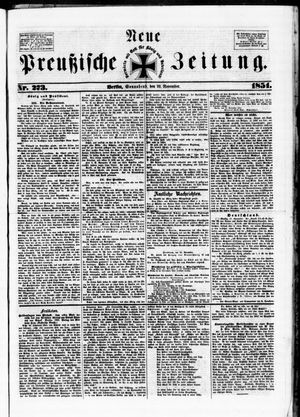 Neue preußische Zeitung vom 22.11.1851