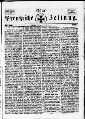 Neue preußische Zeitung vom 28.11.1851