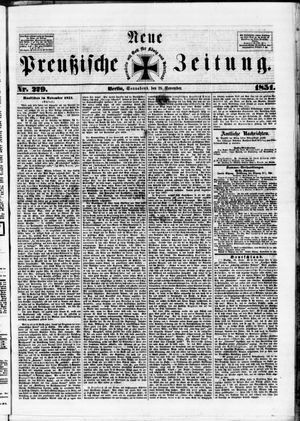 Neue preußische Zeitung vom 29.11.1851